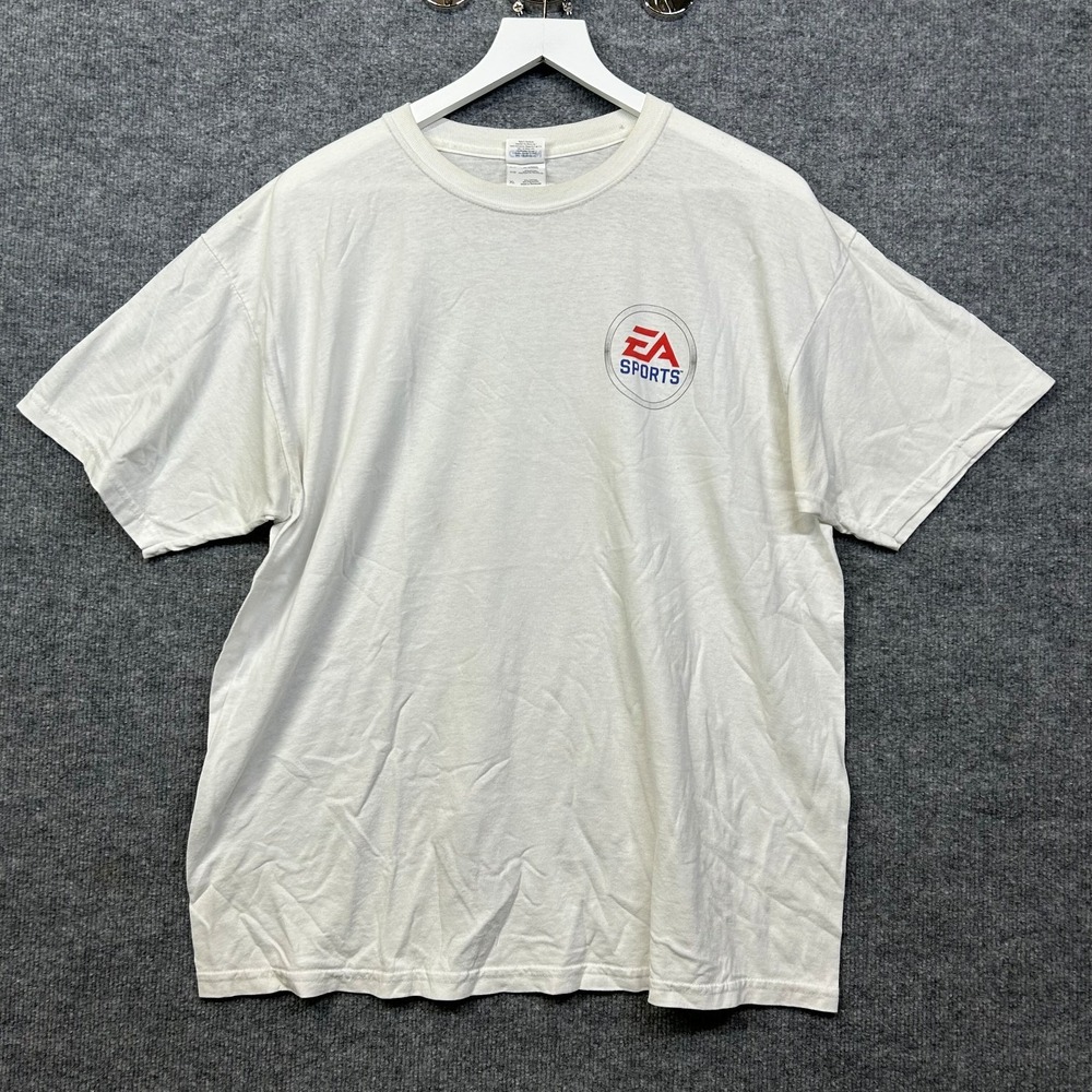 Gildan EA Sports T-Shirt Mens XL White Good Vintage Promo Gaming Tee